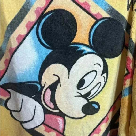 Vintage Walt Disney World Beach Towel Mickey Mouse Goofy Minnie Donald Duck 1989 - Picture 6 of 6